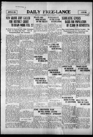 Daily Free-Lance (Henryetta, Okla.), Vol. 7, No. 9, Ed. 1 Thursday, February 16, 1922