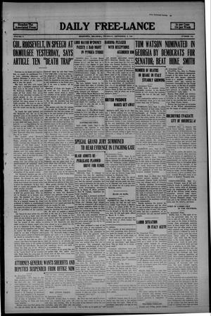 Daily Free-Lance (Henryetta, Okla.), Vol. 5, No. 184, Ed. 1 Thursday, September 9, 1920
