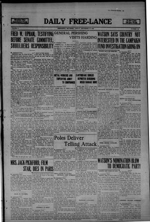 Daily Free-Lance (Henryetta, Okla.), Vol. 5, No. 185, Ed. 1 Friday, September 10, 1920