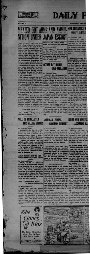 Daily Free-Lance (Henryetta, Okla.), Vol. 4, No. 289, Ed. 1 Tuesday, January 13, 1920