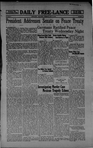 Daily Free-Lance (Henryetta, Okla.), Vol. 4, No. 131, Ed. 1 Thursday, July 10, 1919