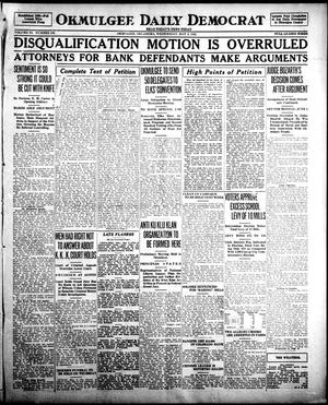 Okmulgee Daily Democrat (Okmulgee, Okla.), Vol. 11, No. 106, Ed. 1 Wednesday, May 3, 1922