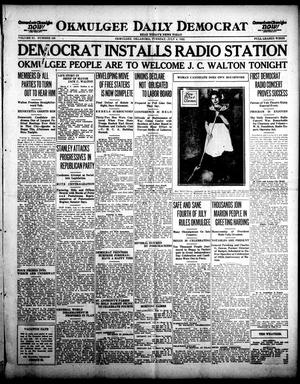 Okmulgee Daily Democrat (Okmulgee, Okla.), Vol. 11, No. 159, Ed. 1 Tuesday, July 4, 1922