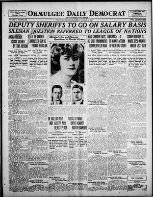 Okmulgee Daily Democrat (Okmulgee, Okla.), Vol. 10, No. 192, Ed. 1 Friday, August 12, 1921