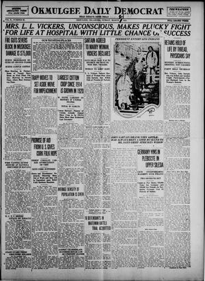 Okmulgee Daily Democrat (Okmulgee, Okla.), Vol. 10, No. 68, Ed. 1 Monday, March 21, 1921