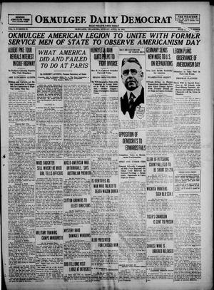 Okmulgee Daily Democrat (Okmulgee, Okla.), Vol. 10, No. 97, Ed. 1 Sunday, April 24, 1921