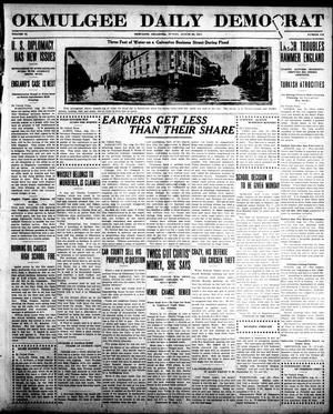 Primary view of object titled 'Okmulgee Daily Democrat (Okmulgee, Okla.), Vol. 6, No. 113, Ed. 1 Sunday, August 29, 1915'.