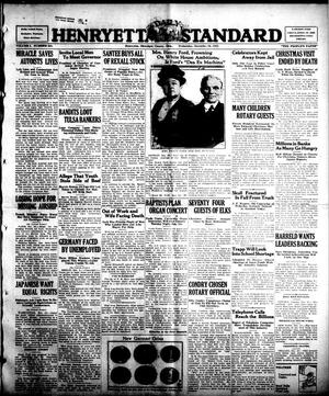 Primary view of object titled 'Henryetta Daily Standard (Henryetta, Okla.), Vol. 1, No. 223, Ed. 1 Wednesday, December 26, 1923'.