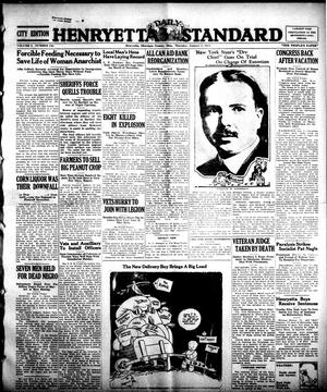 Primary view of object titled 'Henryetta Daily Standard (Henryetta, Okla.), Vol. 1, No. 230, Ed. 1 Thursday, January 3, 1924'.