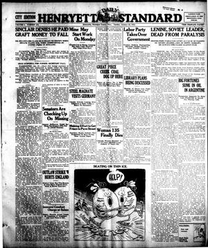 Henryetta Daily Standard (Henryetta, Okla.), Vol. 1, No. 246, Ed. 1 Tuesday, January 22, 1924