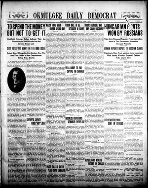 Okmulgee Daily Democrat (Okmulgee, Okla.), Vol. 5, No. 299, Ed. 1 Wednesday, April 7, 1915