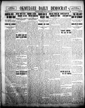 Okmulgee Daily Democrat (Okmulgee, Okla.), Vol. 5, No. 300, Ed. 1 Thursday, April 8, 1915