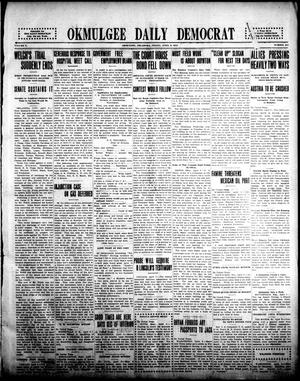 Primary view of object titled 'Okmulgee Daily Democrat (Okmulgee, Okla.), Vol. 5, No. 301, Ed. 1 Friday, April 9, 1915'.