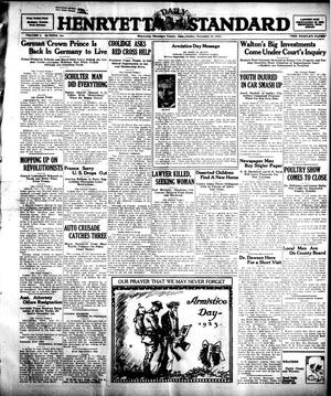 Henryetta Daily Standard (Henryetta, Okla.), Vol. 1, No. 186, Ed. 1 Sunday, November 11, 1923