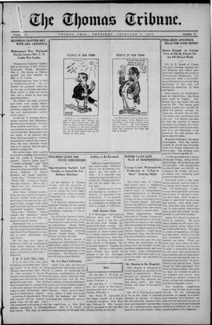 The Thomas Tribune. (Thomas, Okla.), Vol. 20, No. 27, Ed. 1 Thursday, February 9, 1922