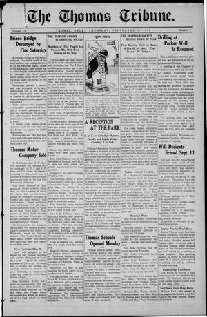 The Thomas Tribune. (Thomas, Okla.), Vol. 20, No. 5, Ed. 1 Thursday, September 8, 1921