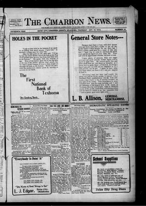 The Cimarron News. (Boise City, Okla.), Vol. 15, No. 13, Ed. 1 Thursday, October 10, 1912