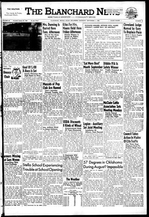 Primary view of object titled 'The Blanchard News (Blanchard, Okla.), Vol. 46, No. 2, Ed. 1 Thursday, September 1, 1955'.