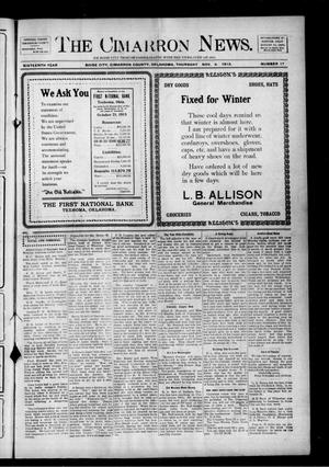 The Cimarron News. (Boise City, Okla.), Vol. 16, No. 17, Ed. 1 Thursday, November 6, 1913