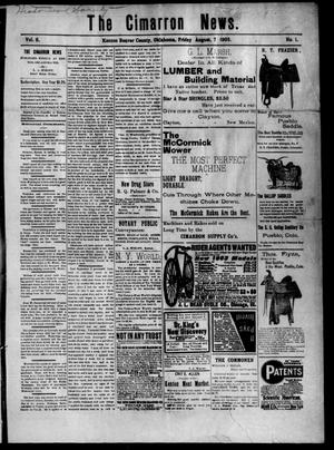 The Cimarron News. (Kenton, Okla.), Vol. 6, No. 1, Ed. 1 Friday, August 7, 1903