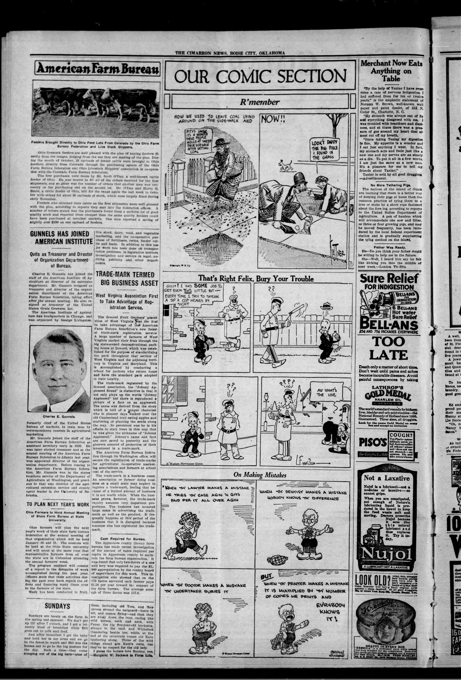 The Cimarron News. (Boise City, Okla.), Vol. 25, No. 25, Ed. 1 Thursday, January 18, 1923
                                                
                                                    [Sequence #]: 2 of 10
                                                