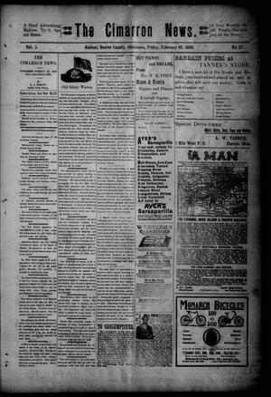 The Cimarron News. (Kenton, Okla.), Vol. 1, No. 27, Ed. 1 Friday, February 10, 1899