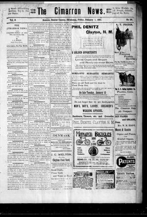 The Cimarron News. (Kenton, Okla.), Vol. 3, No. 26, Ed. 1 Friday, February 1, 1901
