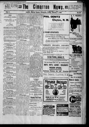 The Cimarron News. (Kenton, Okla.), Vol. 3, No. 23, Ed. 1 Friday, January 11, 1901