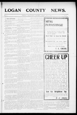 Logan County News. (Crescent, Okla.), Vol. 4, No. 31, Ed. 1 Friday, September 11, 1908