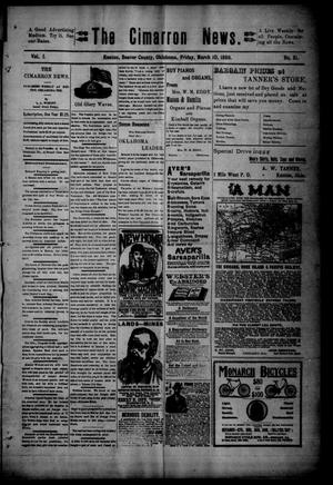 The Cimarron News. (Kenton, Okla.), Vol. 1, No. 31, Ed. 1 Friday, March 10, 1899