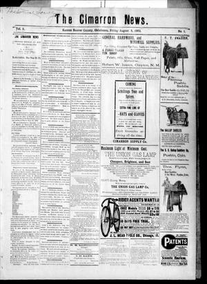 The Cimarron News. (Kenton, Okla.), Vol. 5, No. 1, Ed. 1 Friday, August 8, 1902