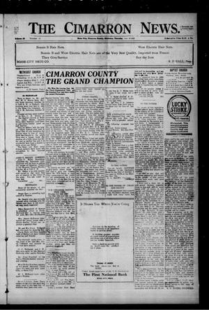Primary view of The Cimarron News. (Boise City, Okla.), Vol. 25, No. 12, Ed. 1 Thursday, October 19, 1922