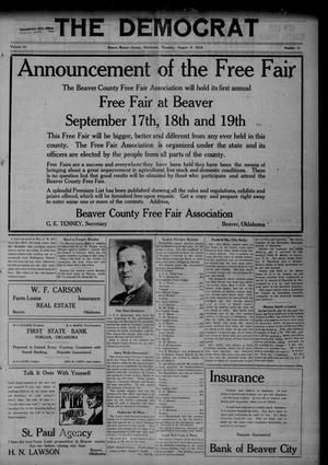 The Democrat (Beaver, Okla.), Vol. 10, No. 11, Ed. 1 Thursday, August 8, 1918