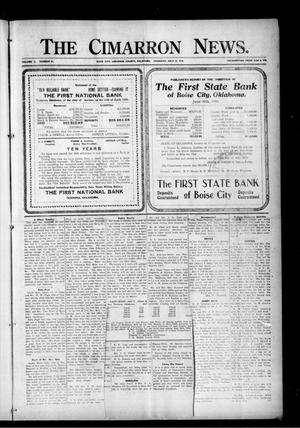 The Cimarron News. (Boise City, Okla.), Vol. 18, No. 52, Ed. 1 Thursday, July 20, 1916