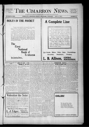 The Cimarron News. (Boise City, Okla.), Vol. 15, No. 31, Ed. 1 Thursday, February 13, 1913