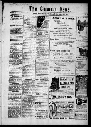 The Cimarron News. (Kenton, Okla.), Vol. 4, No. 4, Ed. 1 Friday, August 30, 1901