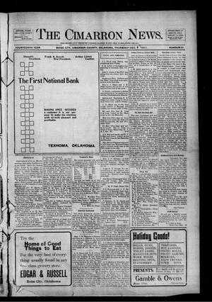 The Cimarron News. (Boise City, Okla.), Vol. 14, No. 21, Ed. 1 Thursday, December 7, 1911