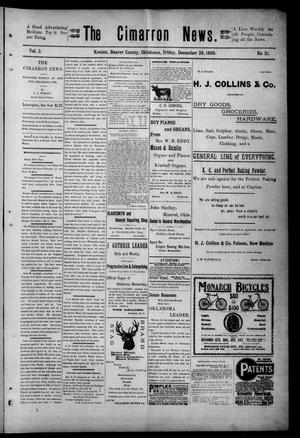 The Cimarron News. (Kenton, Okla.), Vol. 2, No. 21, Ed. 1 Friday, December 29, 1899