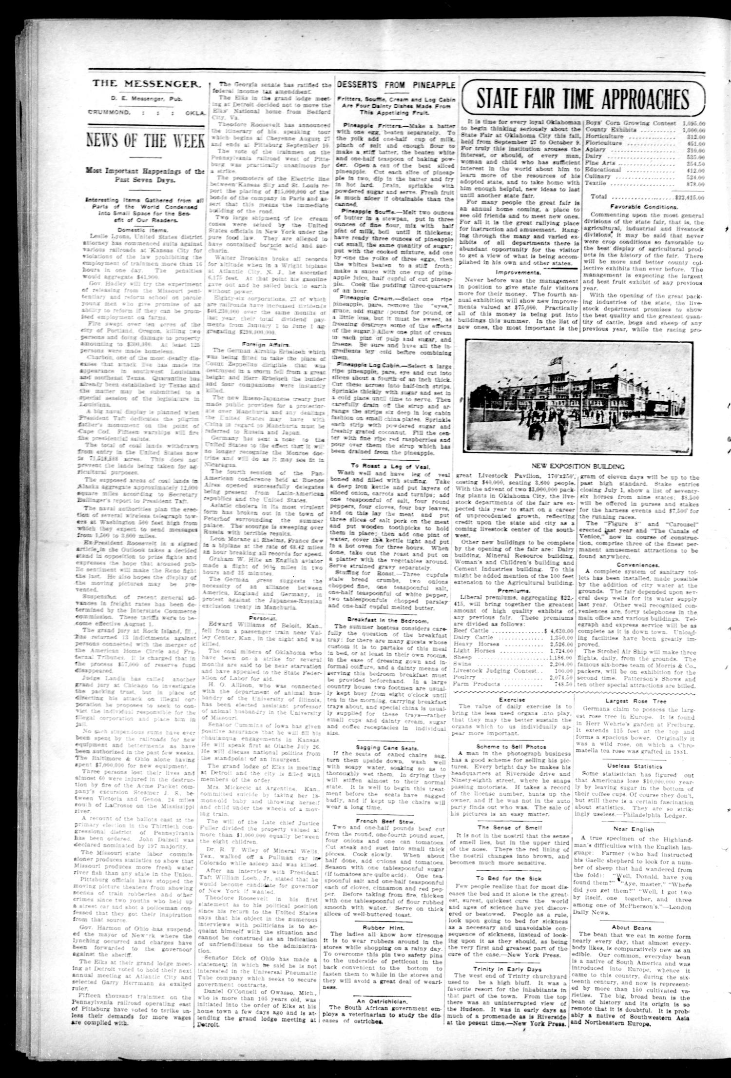 The Messenger. (Drummond, Okla.), Vol. 3, No. 22, Ed. 1 Thursday, July 21, 1910
                                                
                                                    [Sequence #]: 2 of 8
                                                