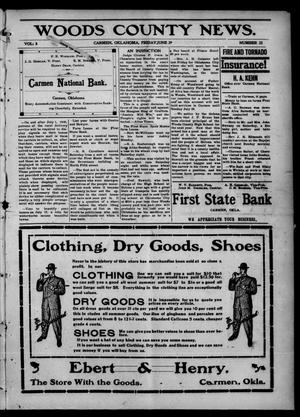 Woods County News. (Carmen, Okla.), Vol. 8, No. 32, Ed. 1 Friday, June 29, 1906