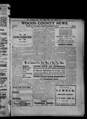 Woods County News. (Carmen, Okla.), Vol. 5, No. 49, Ed. 1 Friday, November 20, 1903