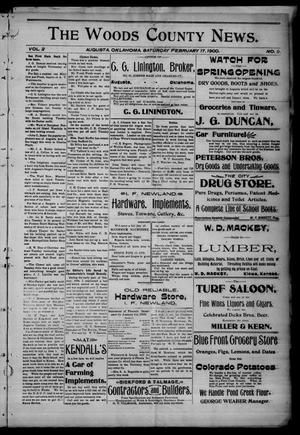 The Woods County News. (Augusta, Okla.), Vol. 2, No. 9, Ed. 1 Saturday, February 17, 1900
