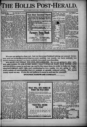 The Hollis Post-Herald. (Hollis, Okla.), Vol. 15, No. 20, Ed. 1 Thursday, January 17, 1918
