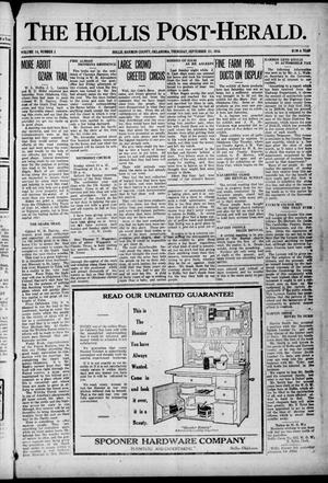 The Hollis Post-Herald. (Hollis, Okla.), Vol. 14, No. 3, Ed. 1 Thursday, September 21, 1916