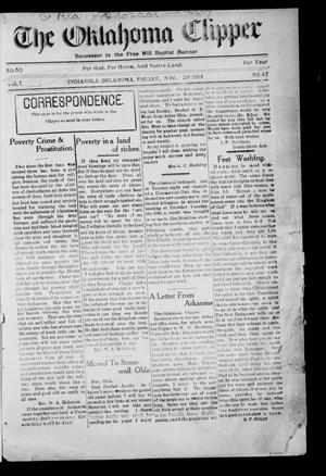 The Oklahoma Clipper (Indianola, Okla.), Vol. 1, No. 47, Ed. 1 Friday, November 28, 1913