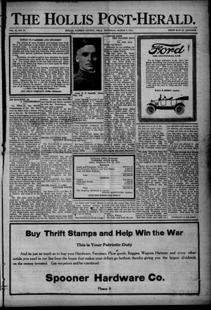 The Hollis Post-Herald. (Hollis, Okla.), Vol. 15, No. 27, Ed. 1 Thursday, March 7, 1918