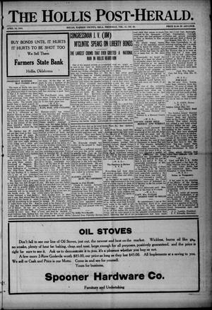 The Hollis Post-Herald. (Hollis, Okla.), Vol. 15, No. 33, Ed. 1 Thursday, April 18, 1918