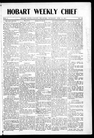 Hobart Weekly Chief (Hobart, Okla.), Vol. 4, No. 32, Ed. 1 Thursday, April 13, 1905