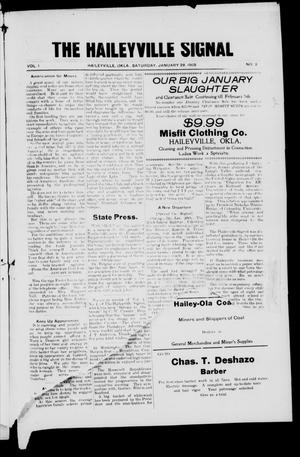 The Haileyville Signal (Haileyville, Okla.), Vol. 1, No. 3, Ed. 1 Friday, January 29, 1909