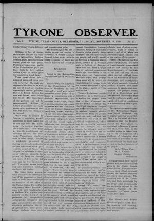 Tyrone Observer. (Tyrone, Okla.), Vol. 6, No. 15, Ed. 1 Thursday, November 18, 1909